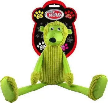 Lodër pelushi për qen Pet Nova PLUSH MR. GREEN, 40cm, e gjelbër