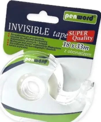 Shirit ngjitës Polsirhurt Invisible, 18mm, 33m, transparent