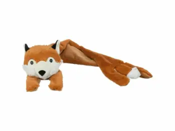 Lodër pelushi për qen Trixie Fox, me fishkëllimë, material i ricikluar, portokalli