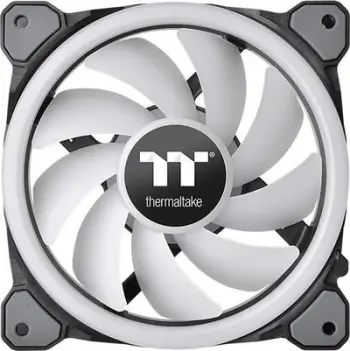 Ventilatorë PC Thermaltake Riing Trio 14 RGB Plus, set 3x 140mm, me hub, të zinj