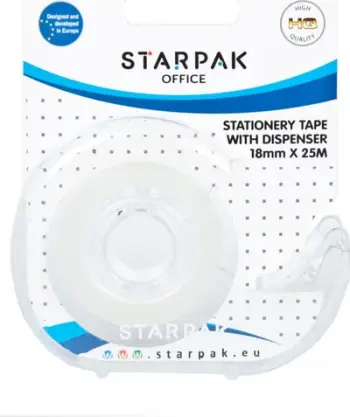 Shirit ngjitës Starpak me dispenzer gilotine, 18mm x 25m, transparent