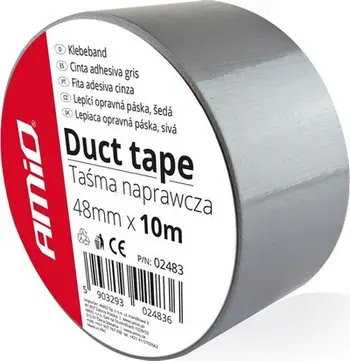 Shirit ngjitës teknik AMIO Duct Tape, 48mm, 10m, gri