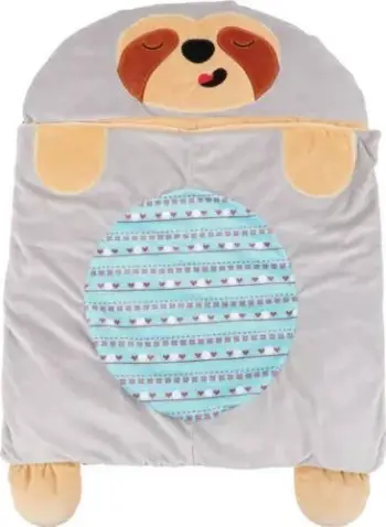 Lodër pelushi për qen Zolux Chiquitos Sloth Blanket, material i ricikluar, përtypje dhe batanije, shumëngjyrëshe