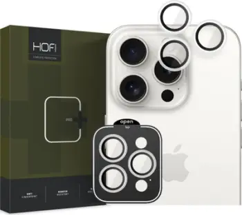Mbrojtëse kamere Hofi Camring Pro+, për iPhone 15 Pro 15 Pro Max, transparente