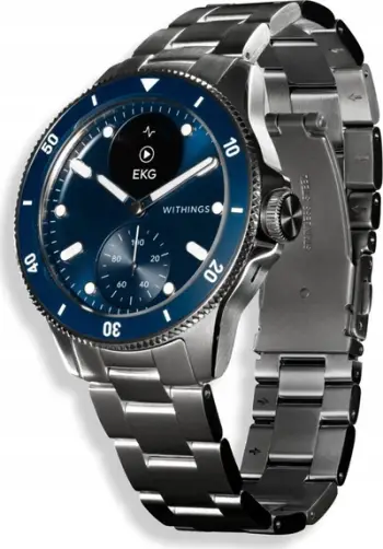 Ore inteligjente Withings ScanWatch Nova, 42mm, 30 ditë bateri, blu