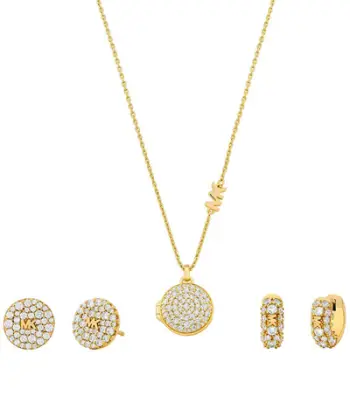 Set bizhuteri për femra Michael Kors MKC1699SET, qafore + 2 x vathë, i artë