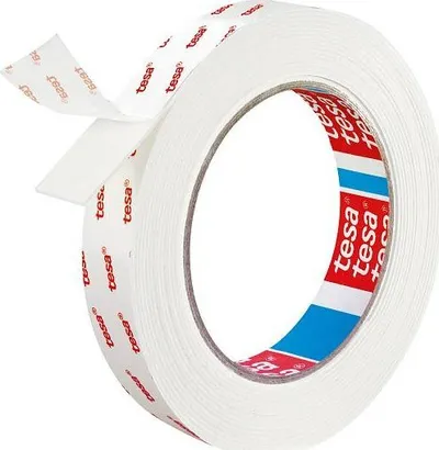 Shirit ngjitës Tesa Powerbond 77743, 5m x 19mm, për letër muri dhe suva, i bardhë - 2