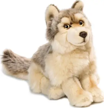 Lodër pelushi WWF Wolf, 25 cm, gri