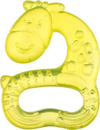Lodër për dhëmbë Akuku Water Teether Giraffe, me ujë, formë gjirafe, e verdhë