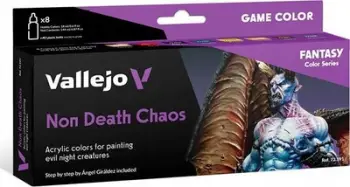Set boja akrilike Vallejo Game Color Non Death Chaos, 8 copë, për miniatura