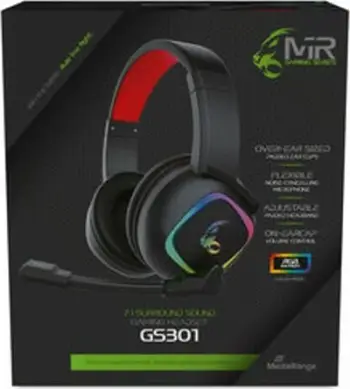 Kufje gaming MediaRange MRGS301, me kabëll, 7.1 virtual surround, të zeza