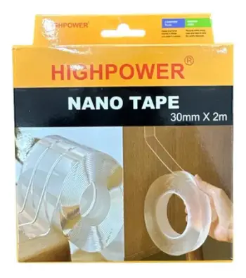 Shirit ngjitës transparent Nano (30mm x 2m). UNIMIKS