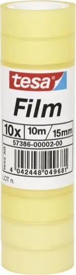 Shirit ngjitës transparent Tesa Standard Film 57386, 10m x 15mm, paketim 10 copë