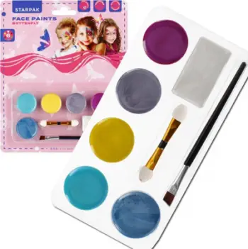 Set boja fytyre STARPAK Butterfly, 6 ngjyra, shumëngjyrësh