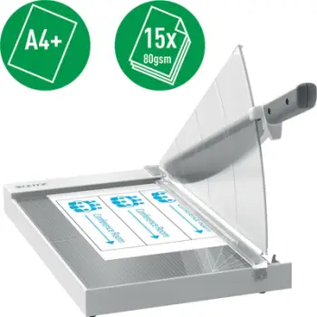 Prerëse letrash Leitz Precision Office A4+, 15 fletë, gri