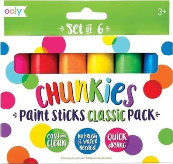 Set boja shkop Ooly Classic Chunkies, 6 ngjyra, multicolor