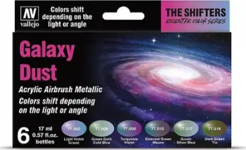 Set bojë airbrush Vallejo Colorshift VJP77092 EC Galaxy Dust, akrilike, efekt metalik multikromatik