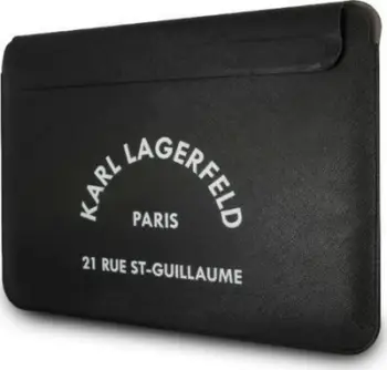 Mbulesë laptopi Karl Lagerfeld Ern Color, material sintetik, përditshmëri, e zezë