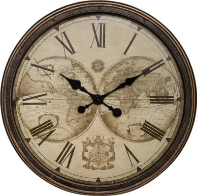 Orë murale Atmosphera World, 51 cm, e zezë - 1