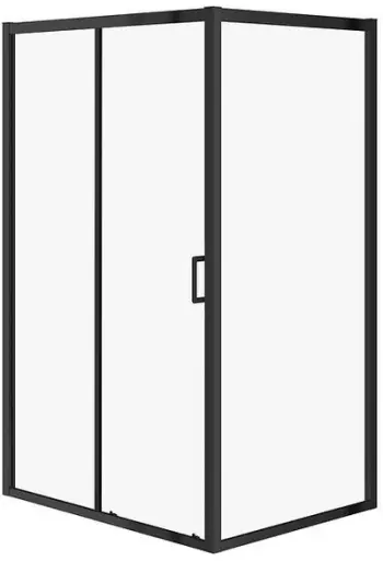 Kabinë dushi Cersanit Arteco S913-018, 120x90 cm, drejtkëndore, xham i tejdukshëm, profile të zeza mat