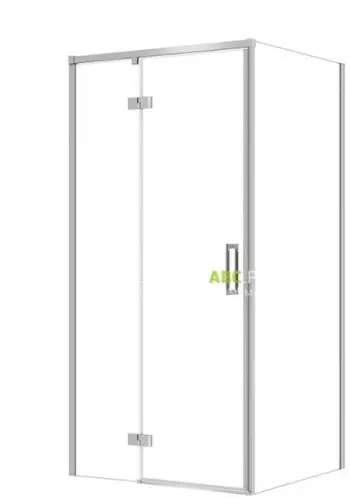 Kabinë dushi Cersanit C112 Long, 100x90x195 cm, xham transparent, profile kromi, menteshë majtas