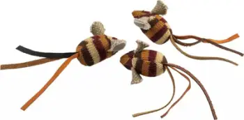 Lodër për mace Duvoplus Mouse Knitted, pelush me catnip, shumëngjyrëshe