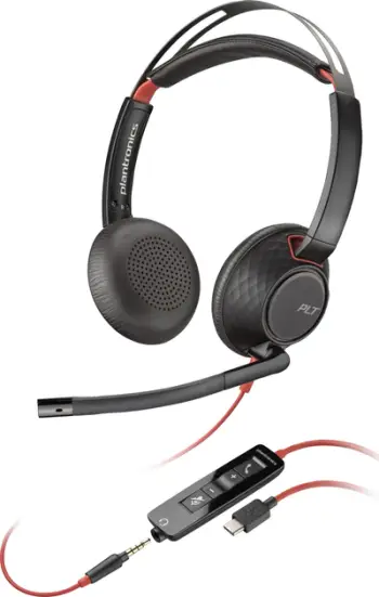 Kufje HP Poly Blackwire 3210, USB C, me mikrofon, të zeza