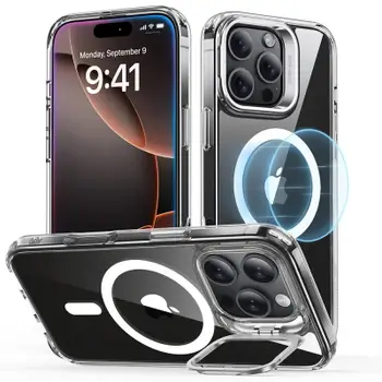 Mbrojtëse me mbajtëse ESR HaloLock Classic Hybrid- Camera Control për iPhone 16 Pro, transparente