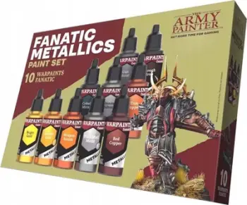 Set bojërash akrilike The Army Painter Warpaints Fanatic Metallics WP8069P, 10x 18ml, për miniatura
