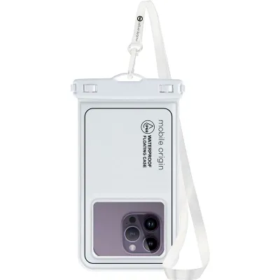Këllëf uji për telefon Mobile Origin Waterproof Floating Case, deri 6.5", IPX8, i bardhë e zi - 1