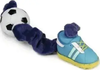 Lodër për qen Beeztees Rope Bz Plush With Vinyl Sphere U, vinil dhe pelush, me fishkëllimë