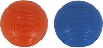 Lodër për qen Chuckit Strato Ball Medium, set 2 copë, gome natyrale, portokalli