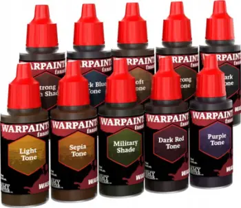 Set bojërash The Army Painter Warpaints Fanatic Washes WP8068, 10 ngjyra, për miniatura