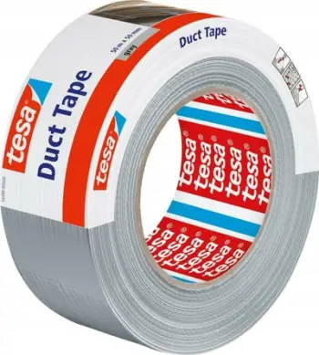 Shirit riparues Tesa Duct, 50mm x 50m, argjend