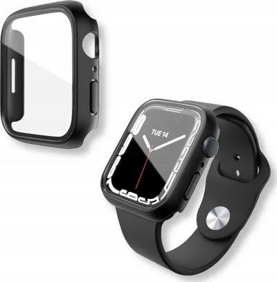 Mbrojtëse NEXT ONE Protective Case Shield, për Apple Watch 41mm, me xham të integruar, e zezë - 2