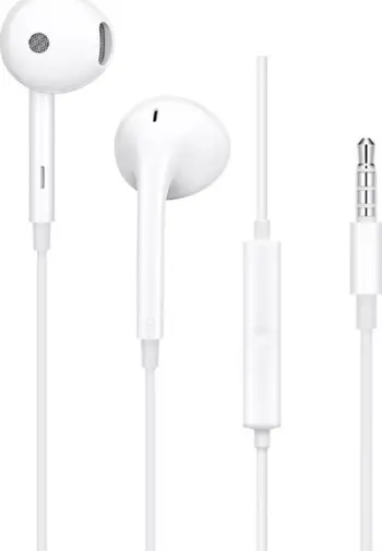 Kufje in ear Oppo MH135, me mikrofon, lidhje 3.5 mm, të bardha