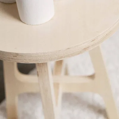 Tabure druri Today Round Wooden, Ø 38 cm, bezhë - 2