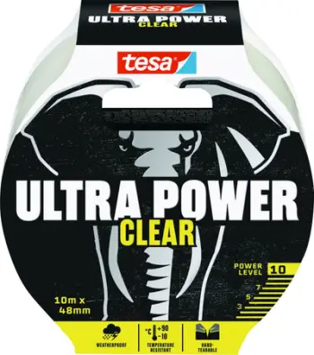 Shirit riparues Tesa Ultra Power Clear 56496, 10m, 48mm, transparent