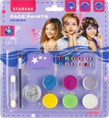 Set bojrash për fytyrë Starpak Fairy, 6 ngjyra, me shkëlqim