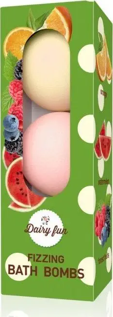 Set bomba banje Delia Cosmetics Fizzing Bath Bombs Economy Pack, 3 copë, aromë pjepër fruta pylli portokall