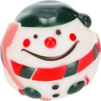 Lodër për qen Dingo Christmas Toy Ball Snowman, 8 cm, gome