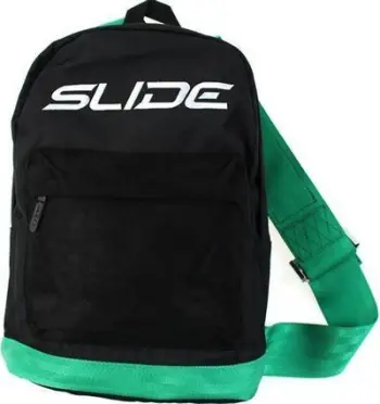 Çantë shpine Slide Backpack Green Straps, ndarje për laptop, jeshile