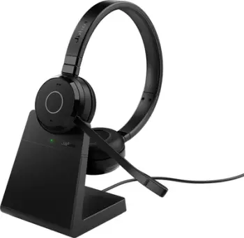 Kufje Jabra Evolve 65 MS Stereo, Bluetooth, me bazë karikimi, të zeza