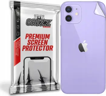 Folie mbrojtëse GrizzGlass Back Foil, për Apple iPhone 12, e tejdukshme