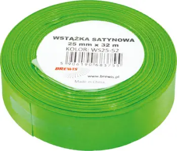 Shirit sateni Brewis, 25mm, 32m, i gjelbër
