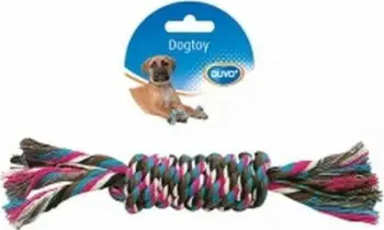 Lodër për qen Duvo+ Rope Chew 4705035, litar përtypës 23cm, shumëngjyrëshe