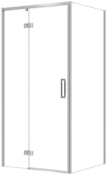 Kabinë dushi drejtkëndore Larga Set C114, 100x80x195 cm, xham transparent, krom, anësore majtas
