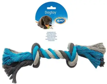 Lodër për qen Duvoplus Cotton Rope, litar pambuku, me fjongo