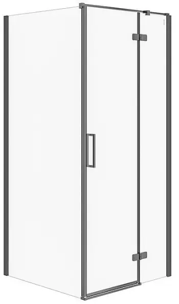 Kabinë dushi këndore CITY S584-103, 90x90x195 cm, xham transparent, profile të zeza