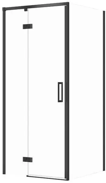 Kabinë dushi këndore Larga SET B855, 80x80x195 cm, xham transparent, profile të zeza
